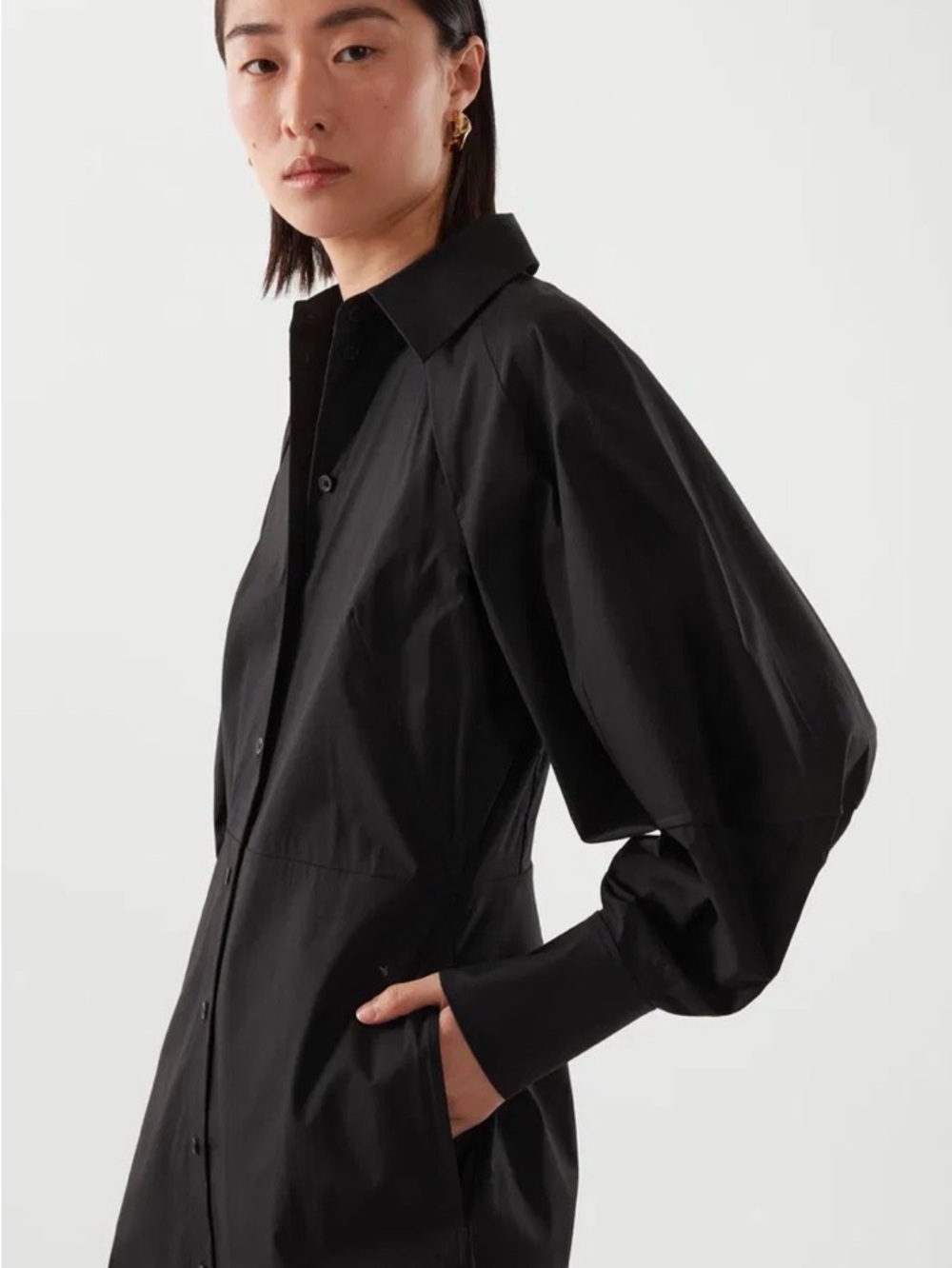 COS Black Button-Up Shirt